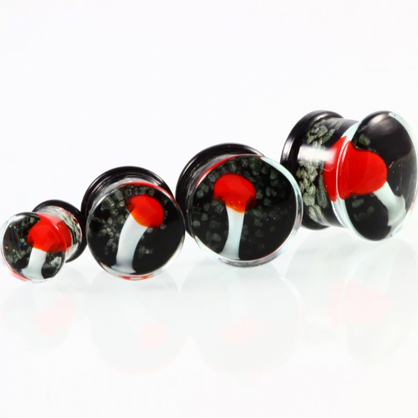 Mushroom Glow Glass Plugs
