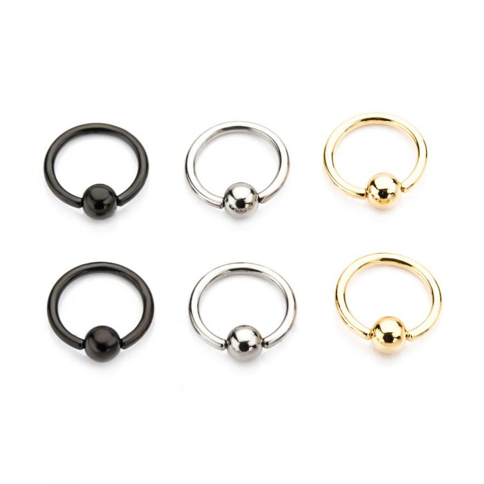 14g Captive Bead Ring Pair - Corvus: Clothing and Curiosities