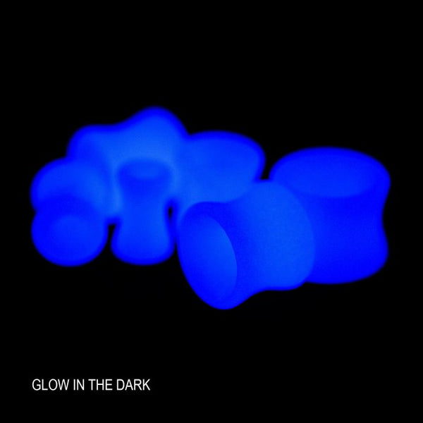 Blue Glow Tunnel Plugs - Corvus: Clothing and Curiosities