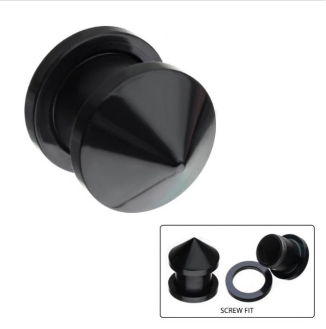 Black Screw Fit w/ Spike Stud